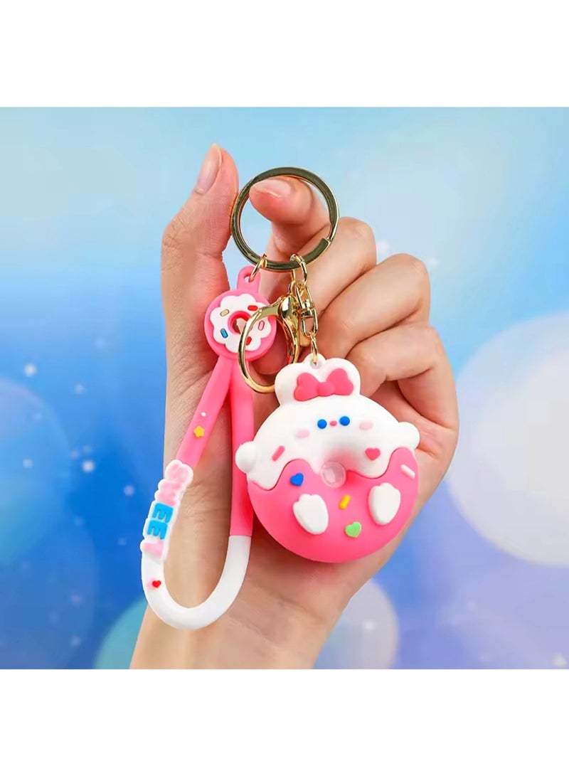 ميدالية رابر شكل دونتس لون وردي - Image 3